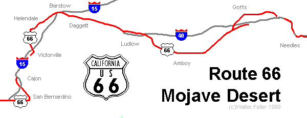 Route 66 Map California Desert