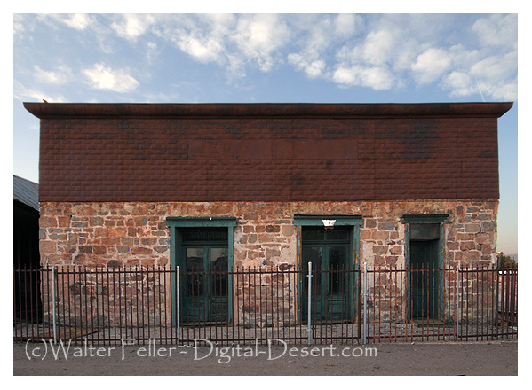 photo of the old Stone Hotel in Daggett, Mojave Desert, California