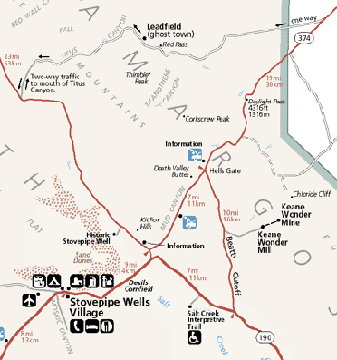 Map of Stovepipe Wells area