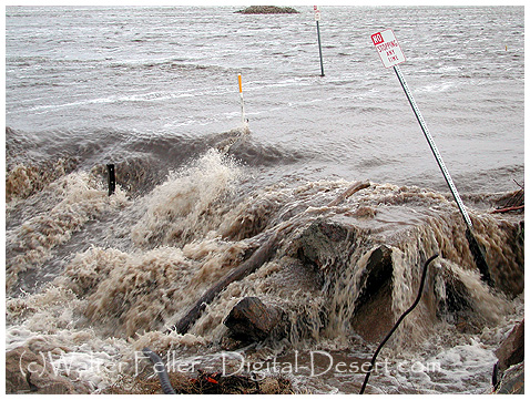 flash flood at Rock Springs road in Hesperia