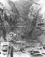 Photo of Black Canyon after the river was diverted. 