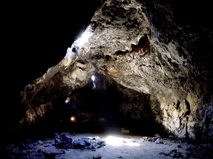 Inside a lava tube