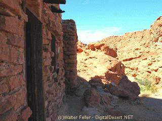 Sandstone historic rock cabins, Valley of Fire