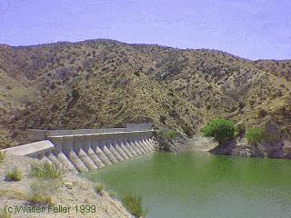 Littlerock reservoir, Littlerock, Ca., Mojave Desert, San Gabriel Mountains