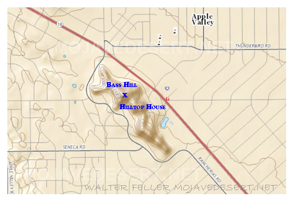 Map showing Hilltop House in Apple Valley