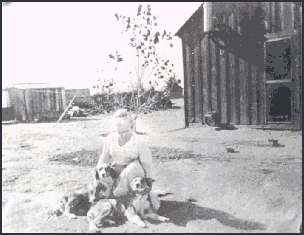 Photo of Harriet outside
home