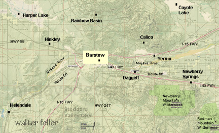 barstow map ca california area desert digital