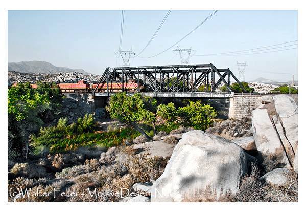 Railroad bridge Victorville, Mojave River