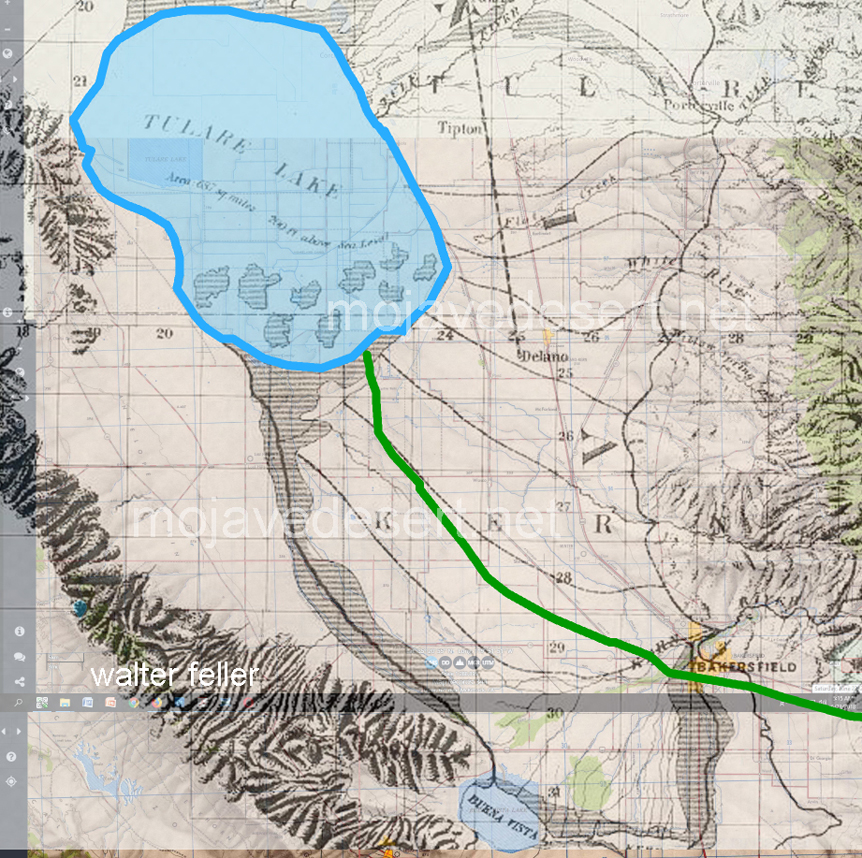 Tulare Lake 1874 map