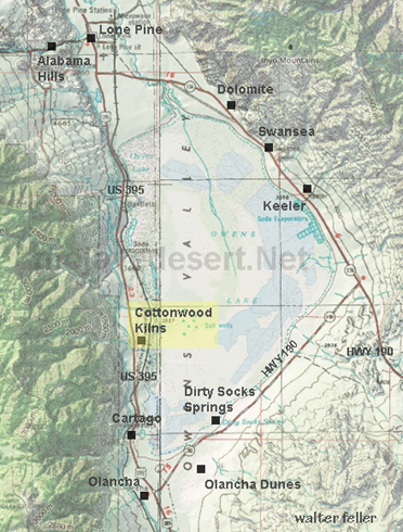 Map of Owens Lake