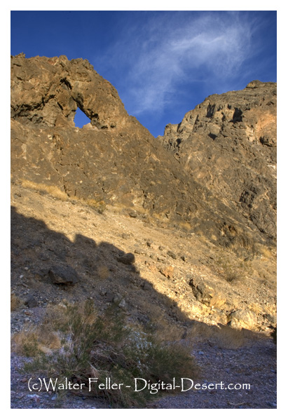 Needle's Eye arch in Echo Canyon, Funeral Mountains, Death Valley