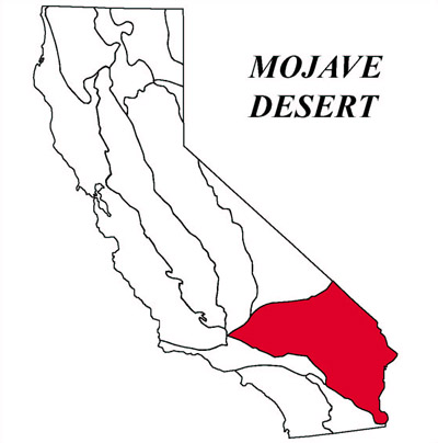 Map of the Mojave Desert geomorphic province