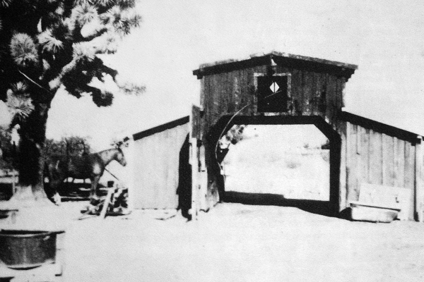 Hesperia Livery Stable c. 1915 located behind Hesperia Hotel