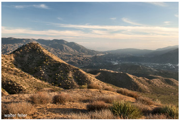 view of greater Cajon Canyon from near summit