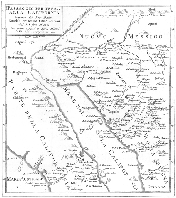 Map of northern portion of Gulf of California