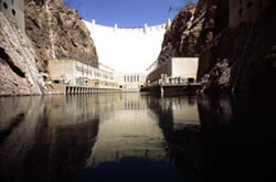 Photo. View of Hoover Dam from downstream.