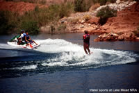 Photo of people water skiing on Lake Mead.