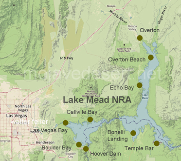 map of Lake Mead NRA