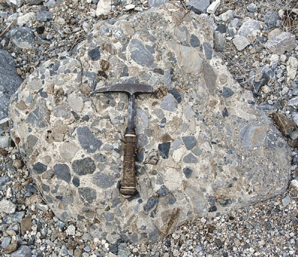Quaternary conglomerate in the Providence Mountains
