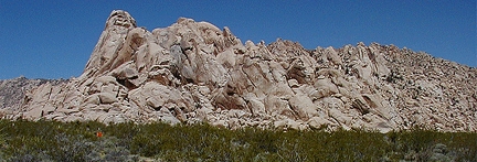 Spheroidal weathering in the Granite Mountains