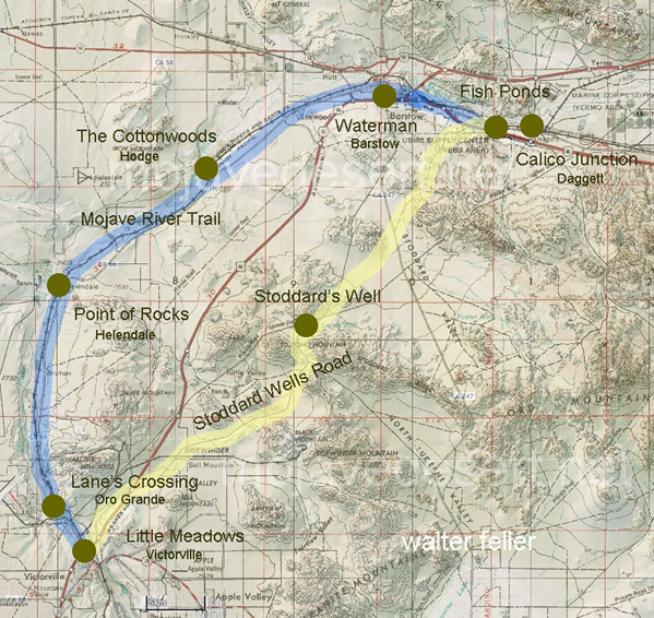 Stoddard Wells Road map